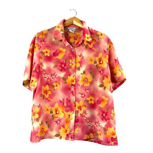 Women's Yellow Floral Bonworth Vintage Blouse LP